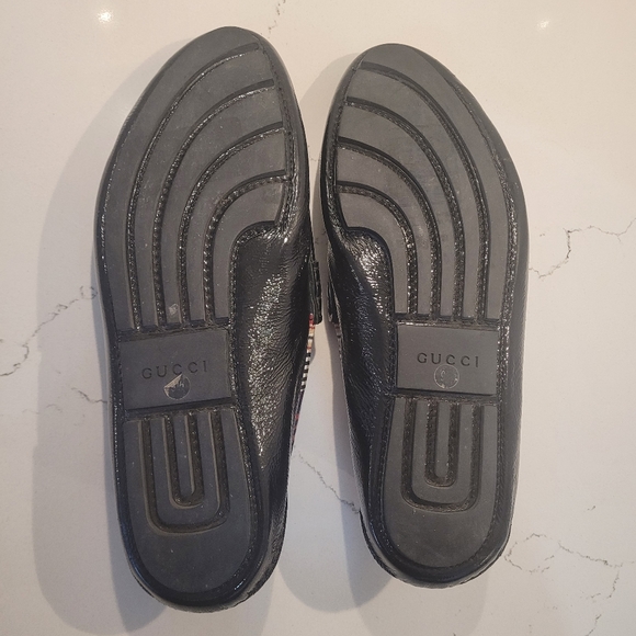 Gucci Leather Printed drivers - black loafers - Shoe size 9.5 - Picture 9 of 14